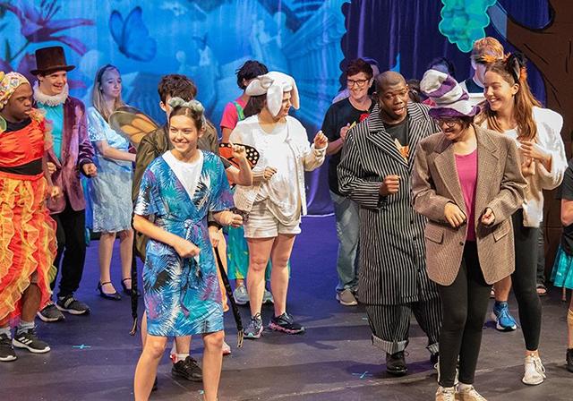 Students performing at acting camp