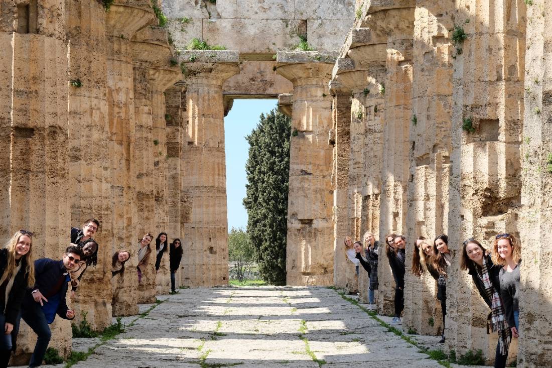 Paestum Temples Students
